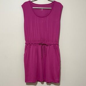 NWT Lou & Grey Fuchsia Drawstring Dress